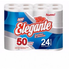 Papel Blanco 50 Mts Elegante -Pack 24 Rollos -Consultar Precio x Mayor 